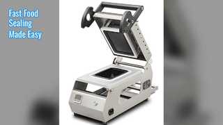 Máy dán khay thức ăn nhanh DQ2 inox dễ sử dụng