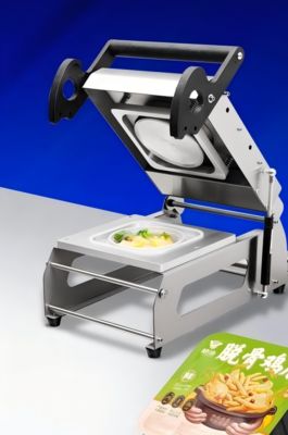 Electrically Heated Manual Tray Sealing Machine FR190YE with Adjustable Temperature For Food Meat Tray Sealer