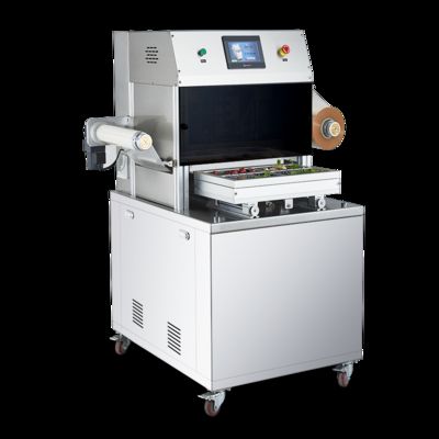 Fully Automatic Modified Atmosphere Tray Sealer DQ370L-E with Food Grade 304 Stainless Steel and 6061 Anodized Aluminum Mold