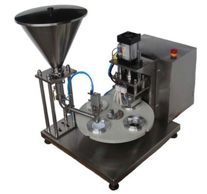Semi Auto 0.5KW Rotary Cup Filling Machine Yogurt Cup Sealing SN-1