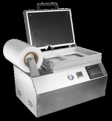 Điều khiển màn hình cảm ứng Máy niêm phong da bằng thùng nhựa chân không bằng tay DQ320VST với thép không gỉ loại 304
