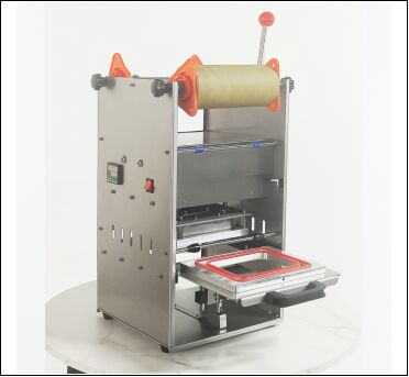 Electric Manual Milk Tea Sealing Machine DF2014T-M with Food-Grade Stainless Steel Body and 6061 Anodized Aluminum Mold